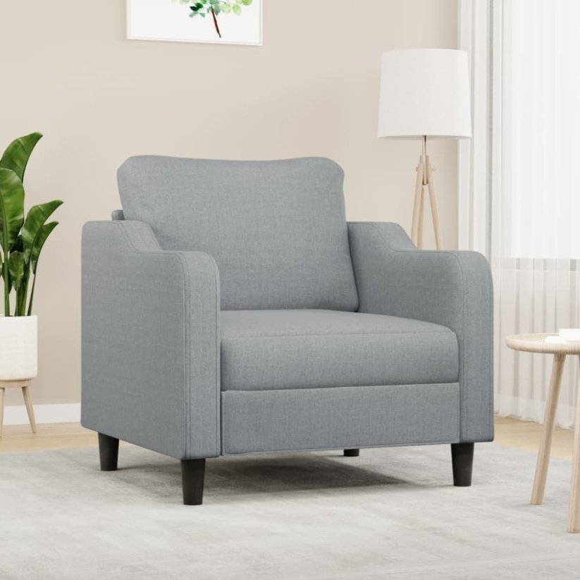 vidaXL Fotel, jasnoSivý, 60 cm, obity tkaniną Lumarko!