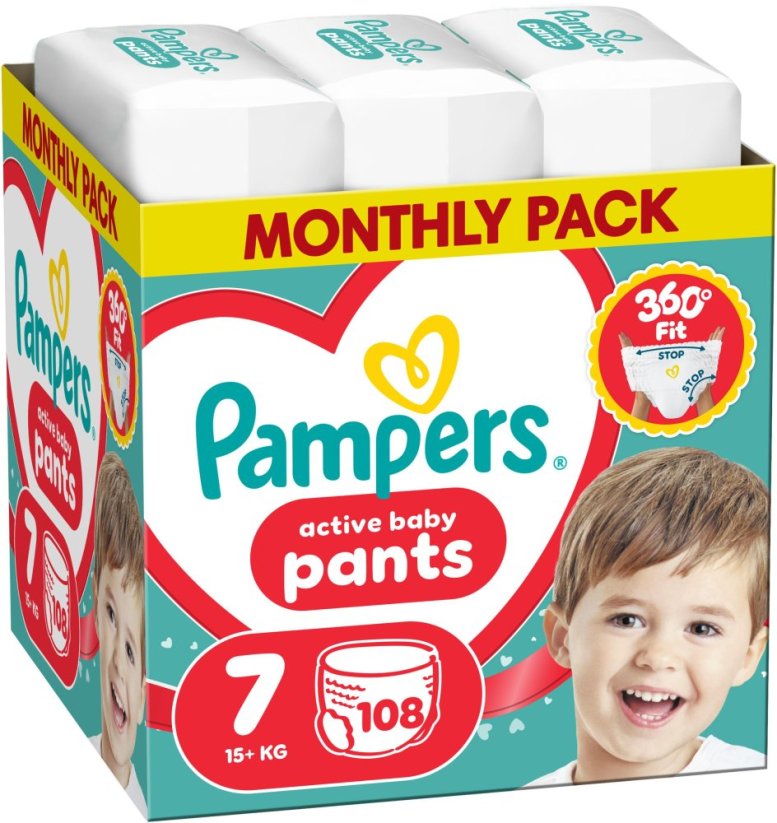Pampers Pieluchomajtki Active Baby 7 15+ kg 108 szt.