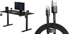 SENSE7 Nojo Black 140 cmx70 cm Black + kabel usb
