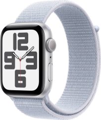 Apple Watch SE GPS 44mm Silver Alu Sport Loop Modrý  (MXET3QF/A)