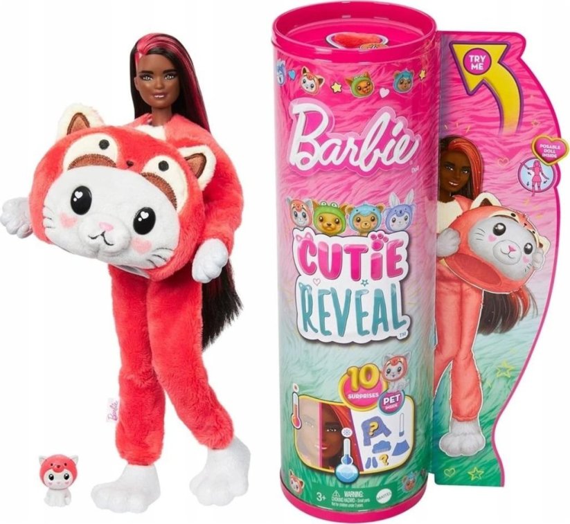 Mattel Barbie Color Reveal Bábika Kotek - Panda HRK23
