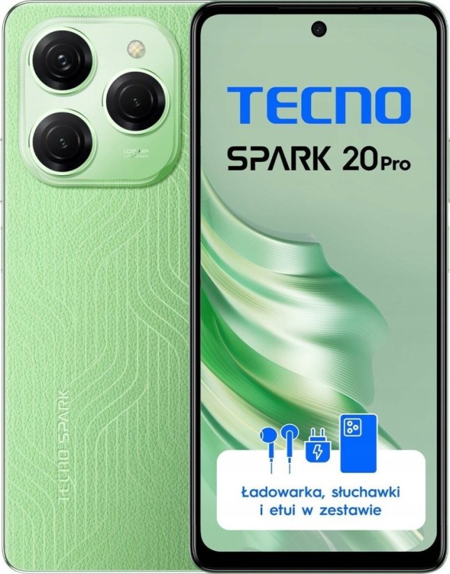 Tecno Spark 20 Pro 8/256GB Zelený  (KJ6_256+12_MSG)
