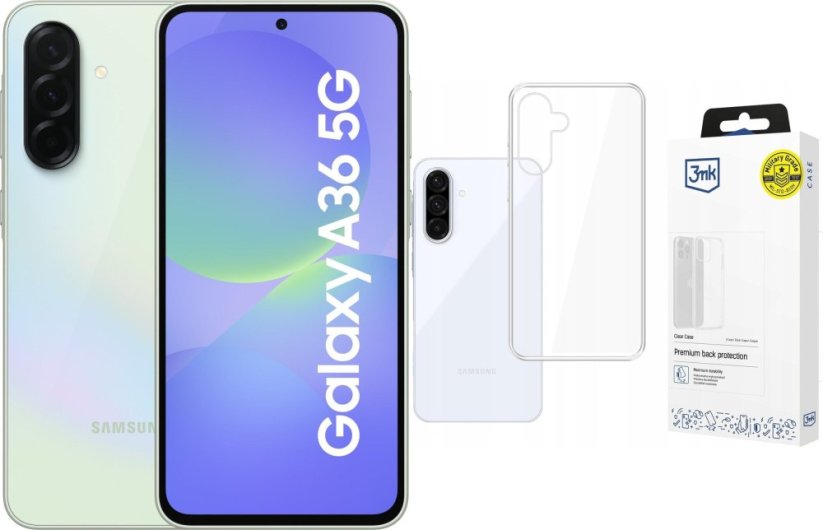 Samsung Galaxy A36 5G 6/128GB Zielony  (SM-A366BLGBEUE) + Etui Clear Case