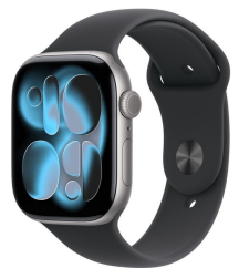 Apple Watch 11 GPS + Cellular 46mm Space Grey Alu Sport Band S/M čierny (MFC94ZR/A)