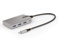 StarTech StarTech.com 4-Port USB-C Hub with USB-C DP Alt Mode Video Output 4K 60Hz, 3x USB-A, 1x USB-C, 100W Power Delivery Pass-Through, USB 3.2 Gen 2 (10Gbps), Portable USB Type-C to USB Type-A/C - 1ft (30cm) Host Cable (HB31C3A1CDPPD3) - Hub - 1 x USB-C +