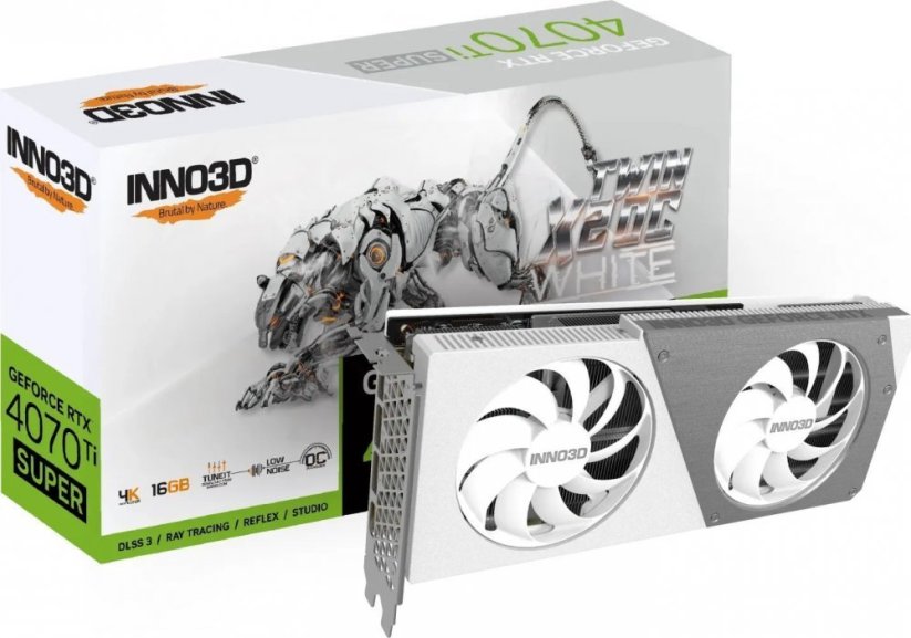 Inno3D GeForce RTX 4070 Ti SUPER Twin X2 OC White 16GB GDDR6X (N407TS2-166XX-186156W)