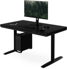 Jan Nowak Elektryczne sit-stand z zásuvoką i ładowarką bezprzewodową Qi čierne, 1200 mm: ELLIS (5907367514636)