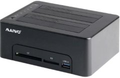 Deltaco Deltaco K3082CR, HDD, SSD, Serial ATA, 2.5,3.5", CF, SD, Black, Data, Power