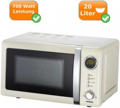 MPL Power Melissa mikroviļņu krāsns  700W  20L  krēmkrāsa 16330108 16330108 (5707160009540)
