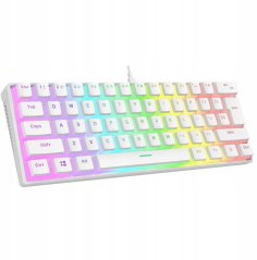 Rampage Radiant K11 60% RGB Blue Switch Biała (RADIANTK11WHITE-BS)