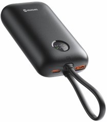Swissten Swissten Voltbox 35W Power Bank 10000 mAh with Built-In Cables USB-C and Lightning