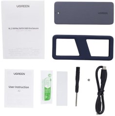 Ugreen Obudowa disku SSD UGREEN CM777, NVMe/SATA, 20Gbps, USB-C