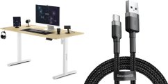 SENSE7 Nojo Sosna 140 cmx70 cm White Pine + kabel usb