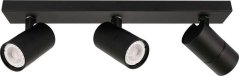 Italux Plafon LAMPA na strop LACONI SPL-2813-3B-BL Italux metalowa OPRAWA regulowane reflektorki na listwie čierne