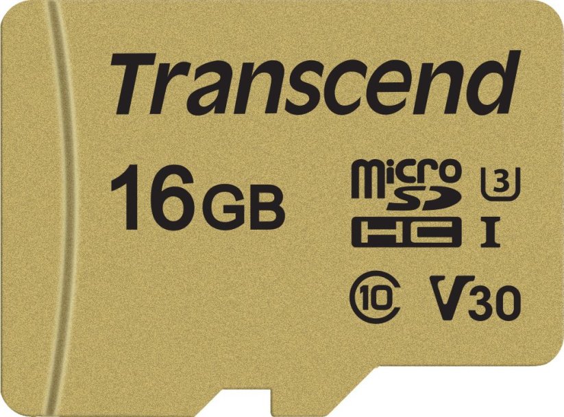 Transcend 500S MicroSDHC 16 GB Class 10 UHS-I/U3 V30 (TS16GUSD500S)