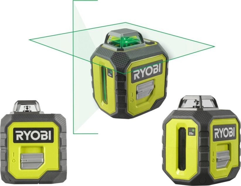 Ryobi Ryobi Krížový líniový Plošný laser Zelený 360 RB360GLL
