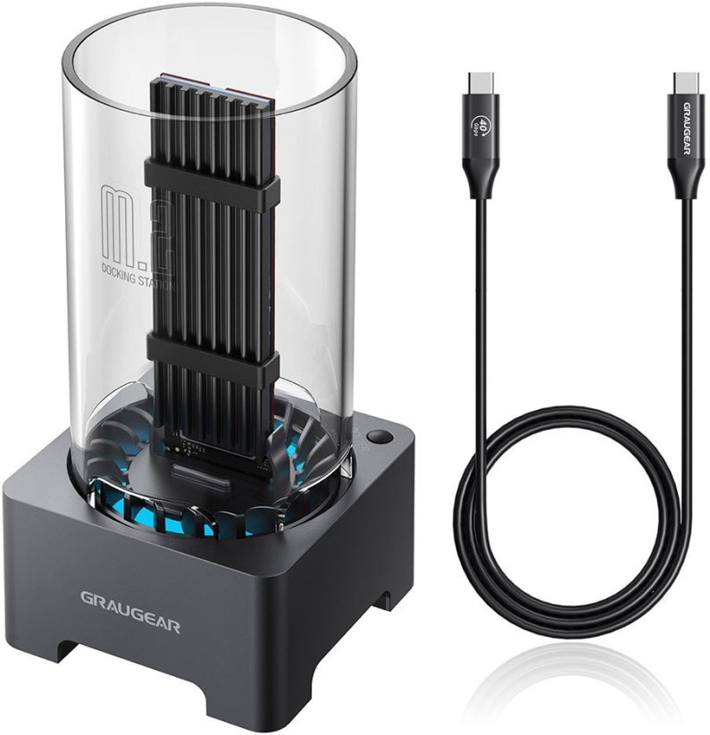 Graugear Graugear USB 4.0 Docking Station für M.2 NVMe SSD mit Heatsink und Lüfter