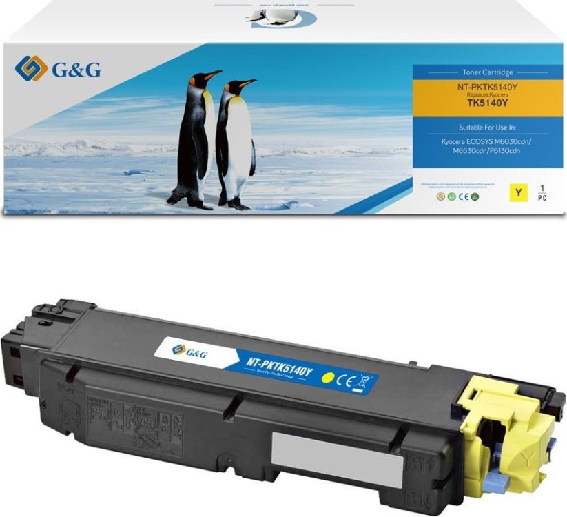 G&G kompatybilny toner z Kyocera TK5140Y, NT-FKTK5140Y, yellow, 5000s