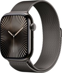 Apple Watch 10 GPS + Cellular 42mm Srokove Titanium Milanese Loop Čierny  (MX053ET/A)