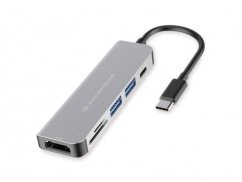 PNY CONCEPTRONIC Dock USB-C->HDMI,2xUSB-A,SD/TF,100WPD,+ 15cm gr