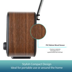 Usorteret VQ Dexter radio. Walnut