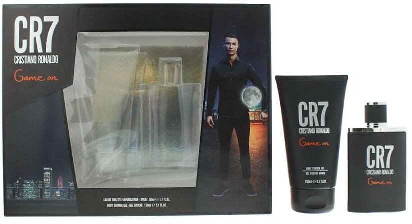 Cristiano Ronaldo Set Cristiano Ronaldo: CR7 Game On, Eau De Toilette, For Men, 50 ml + CR7 Game On, Shower Gel, Body, 150 ml For Men