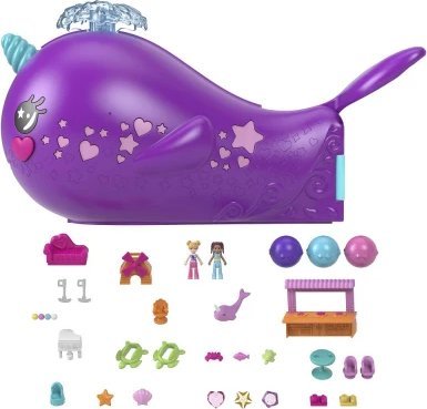 Mattel Polly Pocket Narwal Łódź podwodna (HKV71)