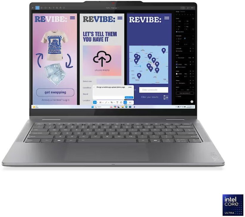 Lenovo - Yoga 7 2-in-1 14ILL10 Intel | Luna Grey | 14 " | OLED | Touchscreen | WUXGA | 1920 x 1200 pixels | Glossy | Intel Core Ultra 5 | 226V | 16 GB | Soldered LPDDR5X | Solid-state drive capacity 512 GB | Intel Arc Graphics 130V | Windows 11 Home | 802. (83JQ