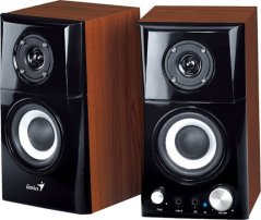 Genius Genius Reproduktori SP-HF500A v2, 2.0, 16W, Hnedýowo-Čierny, regulacja głośności, wyjście słuchawkowe, 3,5 mm jack (USB)+ AUX, 100Hz~20
