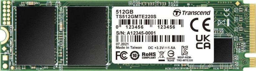 Transcend 220S 512GB M.2 2280 PCI-E x4 Gen3 NVMe (TS512GMTE220S)