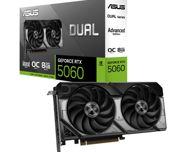 GeForce RTX 5060 DUAL OC Advanced 8GB DLSS 4 (DUAL-RTX5060-O8G-A)