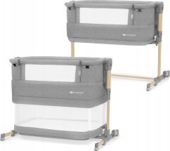KinderKraft Kinderkraft Baby cot NESTE GROW light grey full wood KCNEGR00LGR000W