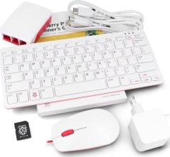 Raspberry Pi Desktop Kit oficjalny Sada z obudową oraz klawiaturą i myszką czerwono-białą do Raspberry Pi 5}