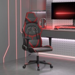 vidaXL Fotel gamingowy, čierno-bordowy, sztuczna skóra Lumarko!
