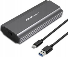 Qoltec Obudowa/kieszeń NV2271 na disk M.2 SSD | SATA | NVMe | USB-C | 2TB