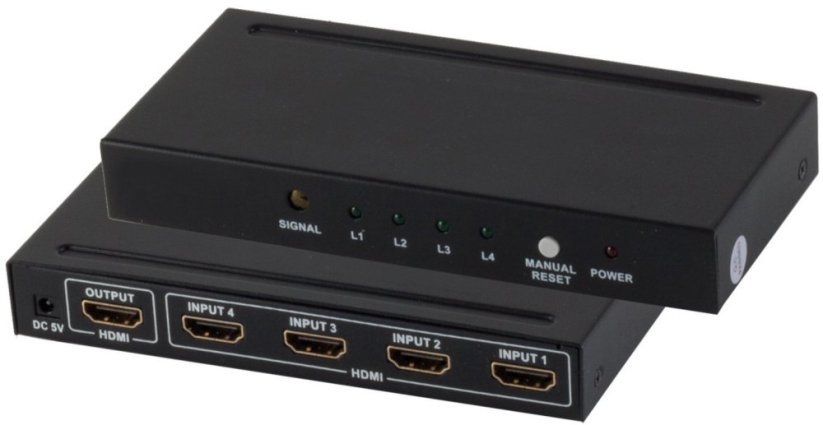 Shiverpeaks Professional HDMI Switch 4xIN 1xOUT 4K2K 3D (SP05-02004)