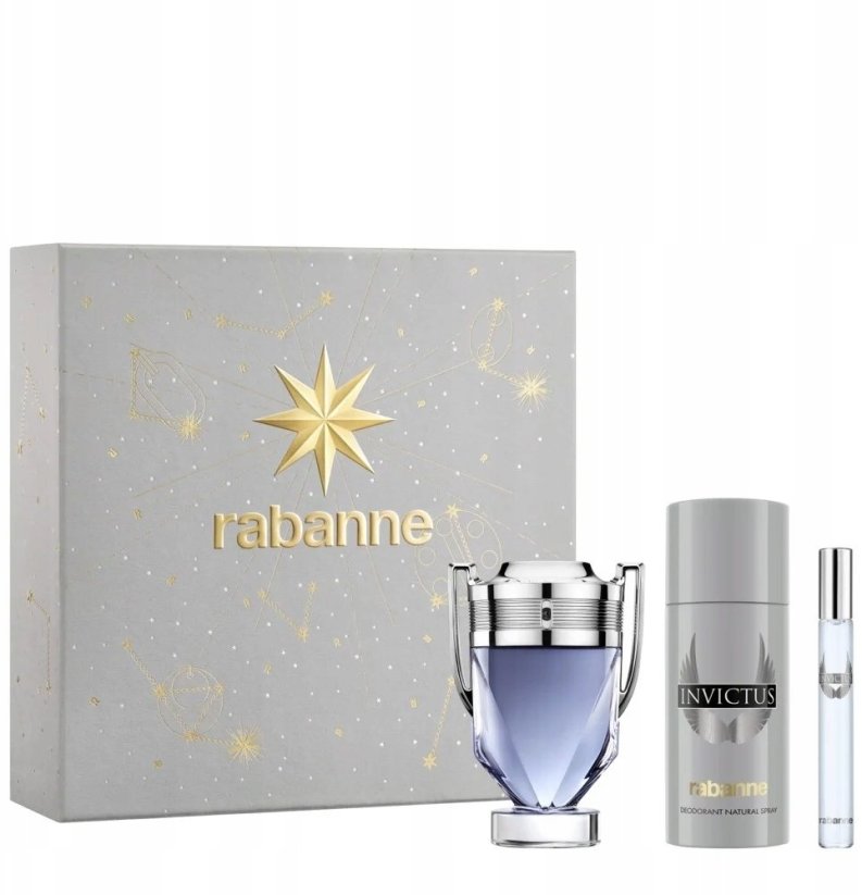 Paco Rabanne Sada Paco Rabanne Invictus voda toaletná 100ml + voda toaletná 10ml + dezodorant spray 150ml