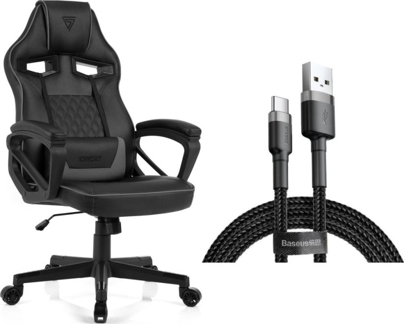 SENSE7 Knight czarno-szary + kabel usb