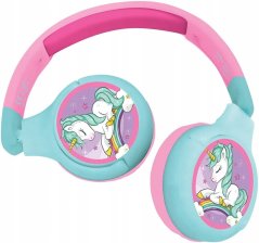 Lexibook Unicorn 2 in 1 Bluetooth® and Wired comfort foldable Headphones with kids safe volume