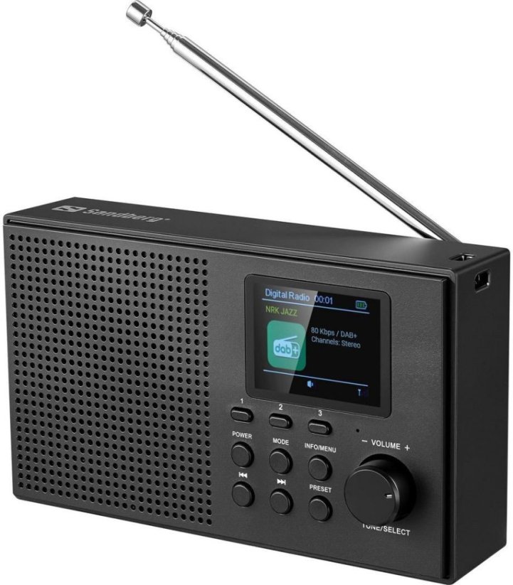 Sandberg Speaker Radio DAB+BT Recharge