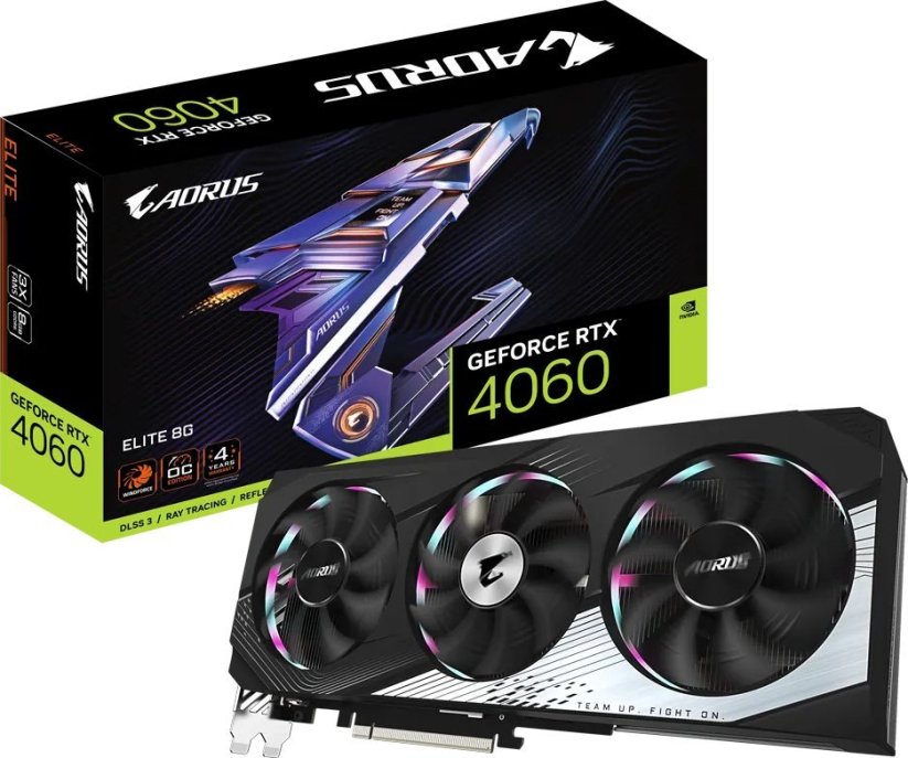 Gigabyte Aorus GeForce RTX 4060 Elite 8GB GDDR6 (GV-N4060AORUS E-8GD)