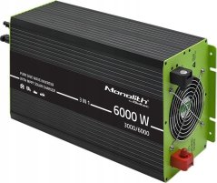 Qoltec qoltec Przetwornica solarna 3w1 z funkcją ładowania AC | MPPT | UPS |   ATS | 3000W | 6000W | 12V na 230V | Czysty Sinus