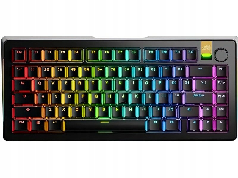 Glorious GMMK 3 Pro HE Wireless 75 % Gaming-Tastatur - Pre-Built, ANSI (US), Fox HE Switches, schwarz