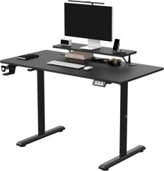Ultradesk Highlander Czarne 120 - 180 cmx60 cm