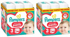 Pampers Active Baby 3 plienkové nohavičky 6-11 kg, 180 ks x 2