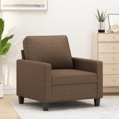 vidaXL Fotel, Hnedý, 60 cm, obity tkaniną
