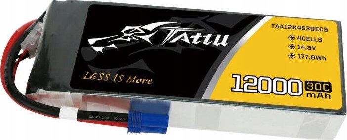 Tattu akumulátor Tattu 12000mAh 14.8V 30C 4S1P Lipo z konektorem EC5