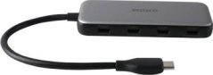 Deltaco DELTACO USB-C Hub 4 Ports 5 Gbit/s 100W PD silber
