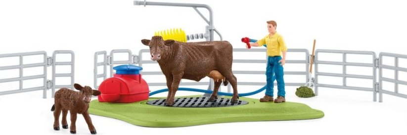 Schleich Schleich Farm World cow washing station, play figure