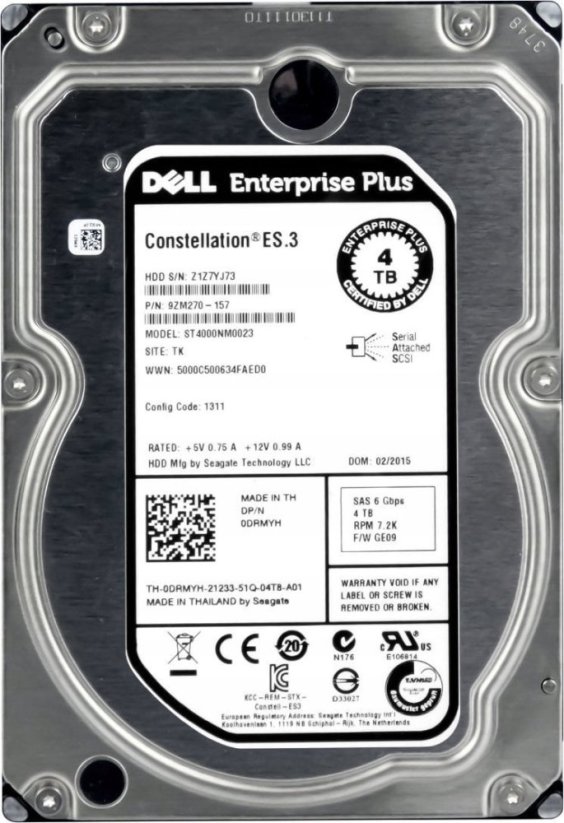 Dell DELL 0DRMYH 4TB 7.2K 128MB SAS-2 3.5' ST4000NM0023